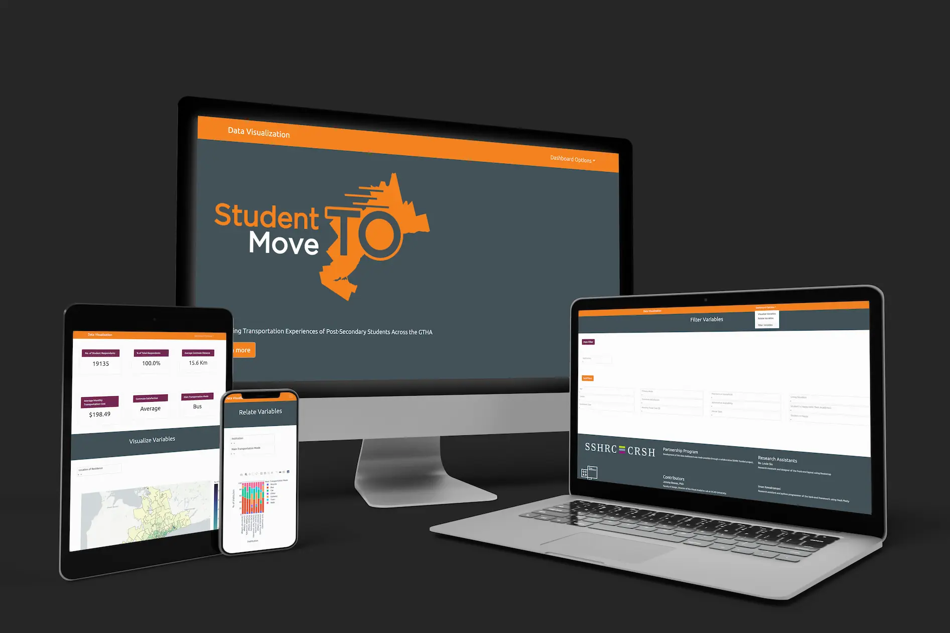 mockup displaying the front-end design for desktop and mobile devices